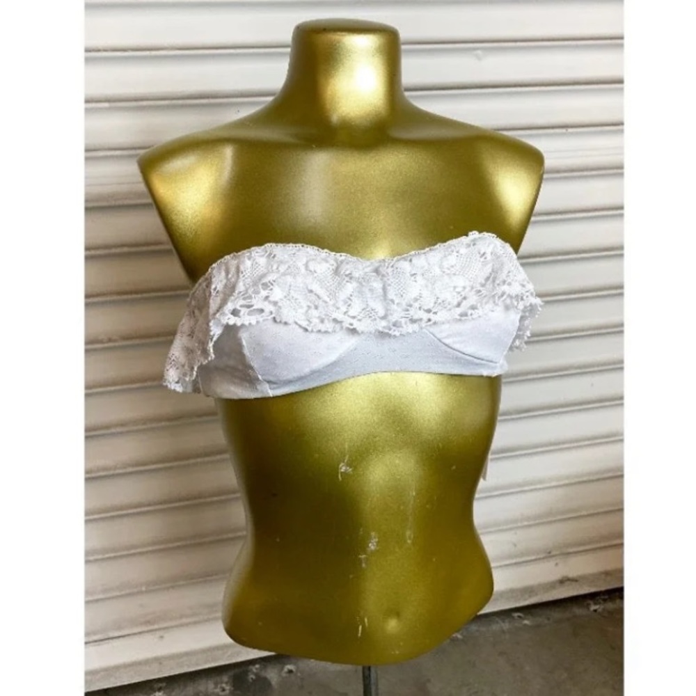 NWT new lolli swim top bandeau swim strapless